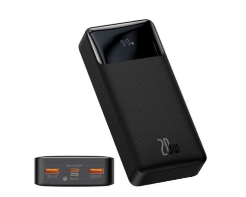 Power Bank Baseus Bipow Digital Display 20000 mAh 20W 3A PD QC3.0 Black